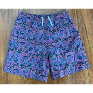 VTG Polo Sport Ralph Lauren paisley floral lined swim trunks board shorts, XL